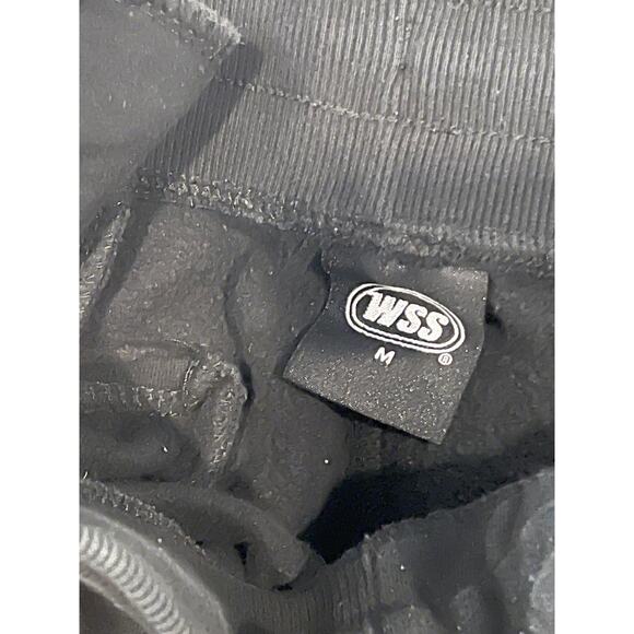 Wss Black Cuffed Ankle Joggers Mens M - Picture 3 of 3